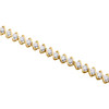 Ladies 10K Yellow Gold Fancy S Link Diamond Solitaire Tennis 7" Bracelet  3 CT.