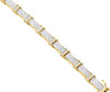 10k Yellow Gold Round Cut Genuine Diamond Link Pave Bracelet 8.30 Inch 6.50 Ct.