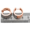 14K Rose Gold Ladies 3 Row Brown Round Diamond Hoop Earrings 0.75" Huggie 2 CT.