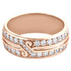 14K Rose Gold Mens Round Diamond Eternity Wedding Band 8mm Infinity Ring 1.74 CT