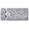 Solid 10K White Gold 3D Rope Link Chain / Bracelet 6mm Diamond Box Clasp 2.60 CT