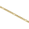 collana in oro giallo 10k da 4,10 mm con catena a maglie solide Figaro Franco, realizzata in Italia, 24"