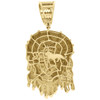 10K Yellow Gold Mens Diamond Jesus Face Pendant 2.30" Drip Piece Charm 2.75 CT.