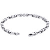 10K White Gold 4.40mm Diamond Fancy Link 3D Bracelet 8.50" Bezel Set 1.60 CT.