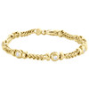 armband aus 10-karätigem Gelbgold mit rundem Diamant, 7 mm, Franco-Glieder, 8,50 Zoll Lünette, 1,08 ct.