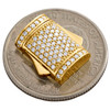 catena/bracciale cubano Miami in oro giallo 10k, chiusura a scatola con diamanti da 9 mm, 1/2 ct.