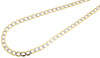 Herr 10 k gult guld diamantslipad curb kubansk kedja halsband 4,50 mm 16-30 tum