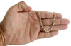 Collana da uomo a catena cubana con taglio a diamante in oro giallo 10k da 4,50 mm 16-30 pollici