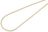 10k Yellow Gold Diamond Cut Hollow Pave Cuban Chain 2.50mm Necklace 16 - 24 Inch