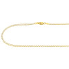 10k Yellow Gold Diamond Cut Hollow Pave Cuban Chain 2.50mm Necklace 16 - 24 Inch