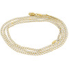 10k Yellow Gold Diamond Cut Hollow Pave Cuban Chain 2.50mm Necklace 16 - 24 Inch