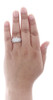 Diamond Engagement Ring Ladies 10K White & Yellow Gold Princess Cut 0.90 Tcw.