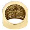 10K Yelliow Gold Baguette & Round Diamond Diagonal Design Anniversasry Ring 1 CT