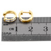 10K Yellow Gold Round Channel Set Diamond Mini Hinged Hoop Earrings 0.05 CT.