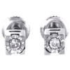 .925 Sterling Silver Miracle Set Diamond 3.25mm Mini Stud Earrings 0.05 CT.