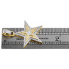 10K Yellow Gold Mens Diamond Triple Star Stacked Pendant 1.35" Pave Charm 3/7 CT