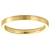 14K Yellow Gold 2mm Satin Finish Flat Wedding Band Ring Size 4