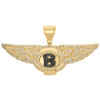 10K Yellow Gold Mens Genuine Diamond Bentley Letter B Pendant Mens Charm 1.25 CT