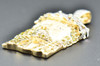 Yellow Diamond Jesus Pendant .925 Sterling Silver Round Cut 1.36 Ct Small Charm