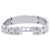 Mens Stainless Steel Genuine White Diamond Bangle Bracelet 13MM ID Link 1.75 Ct.
