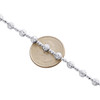 collier de chaîne de perles italiennes coupées en bonbon/lune en or blanc 14 carats 5 mm 20 pouces