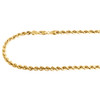 18 karat gult guld diamantskåret solidt reb kæde 4 mm link halskæde 22 - 24 tommer