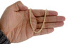 collana a maglie in oro giallo 18 carati con catena in corda solida con taglio a diamante da 4 mm da 22 - 24 pollici