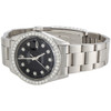 Mens Rolex 36mm DateJust 16014 Diamond Watch Oyster Band Glossy Black Dial 2 CT.