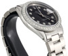 Mens Rolex 36mm DateJust 16014 Diamond Watch Oyster Band Glossy Black Dial 2 CT.