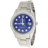 Herren- Rolex 36 mm, Datejust 16014, Diamantuhr, Oyster-Band, glänzendes blaues Zifferblatt, 2 ct.