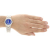 Mens Rolex 36mm DateJust 16014 Diamond Watch Oyster Band Glossy Blue Dial 2 CT.