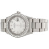 Mens Rolex 36mm DateJust 16014 Diamond Watch Oyster Band Shiny Silver Dial 2 CT.