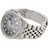 Herren- Rolex 36 mm, Datejust 16014, Diamantuhr, Jubiläumsband, glänzendes schwarzes Zifferblatt, 2 ct.