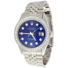 Herren- Rolex 36 mm, Datejust 16014, Diamantuhr, Jubiläumsband, glänzendes blaues Zifferblatt, 2 ct.