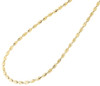 10K Yellow Gold 2MM Rice Typhoon Moon Cut Italian Bead Chain Necklace 16-24 Inch