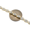 10K Yellow Gold Baguette & Round Diamond 5.25mm Oval Frame 7" Link Bracelet 1 CT