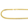 18-karätiges Gelbgold, 6 mm, massive kubanische Gliederkette für Herren, 55,9 cm lange Halskette mit Karabinerverschluss