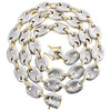 10K Yellow Gold 11.25mm Diamond 3D Puff Gucci Chain 22" Choker Necklace 7.50 CT.