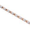 10K Rose Gold 4.75mm Diamond Barrel 3D Chain 24" Bullet Link Necklace 17.88 CT.