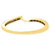 14 k gult guld två stenar kärlek & vänskap diamantring förlovningsband 1/4 ct.