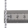 10K White Gold 3.25mm Semi Solid Diamond Cut Rope Link Chain Necklace 18-24 Inch