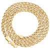 10K Yellow Gold 4.80mm Double Cuban Curb Italian Link Chain Necklace 18-26 Inch