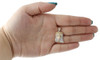 Diamond Mini Jesus Teardrop Pendant Sterling Silver Yellow Finish Charm 0.76 ct.