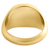 Solid 10 k gult guld initial bokstav en uttalande rosa signetring 14,50 mm band