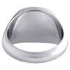 Solid 10K White Gold Initial Letter A  Statement Pinky Signet Ring 14.50mm Band