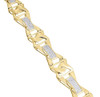 Diamond Bracelet Men's 10K Yellow Gold Round Cut Pave Designer Link 1 Tcw.