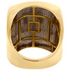 10K Yellow Gold Mens Genuine Diamond Statement Pinky Ring 28mm XL Band 0.89 CT.