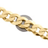 10k gult guld 16mm massivt vanligt kubansk curb link chain herrhalsband 24-30 tum