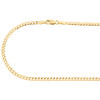 10K Yellow Gold 2.50mm Solid Plain Cuban Curb Link Chain Necklace 16 - 26 Inch