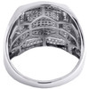 10K White Gold Mens Genuine Diamond Statement Pave Pinky Ring 19mm Band 1/2 CT.